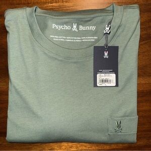 Psycho Bunny Sage Green Short-Sleeve Pocket Tee